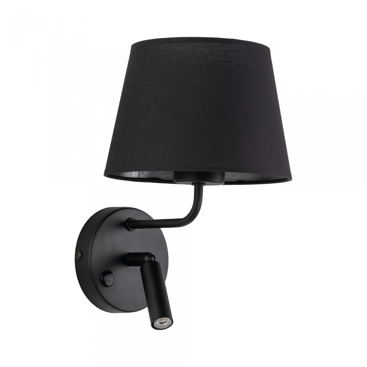 Kinkiet ścienny MAJA BLACK 11392 TK Lighting z reflektorkiem i włącznikiem, czarny, E27 + G9 LED