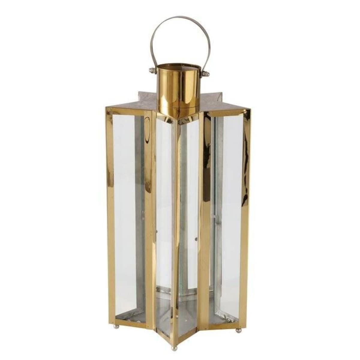 Lampion złoty gwiaździsty HOSHIZORA 41,5x22 cm