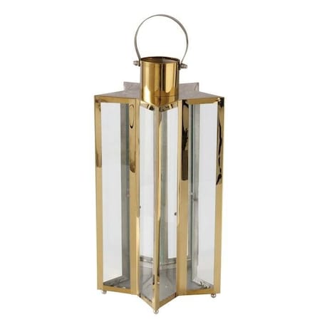 Lampion złoty gwiaździsty HOSHIZORA 41,5x22 cm