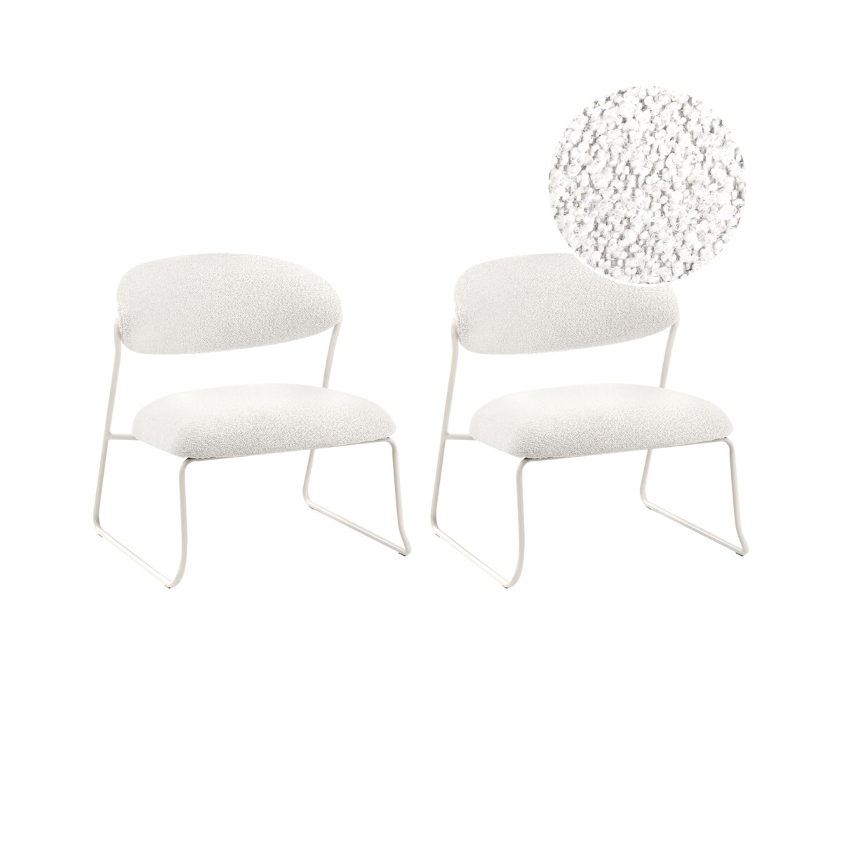 Zestaw 2 foteli KOLSVA Złamana biel