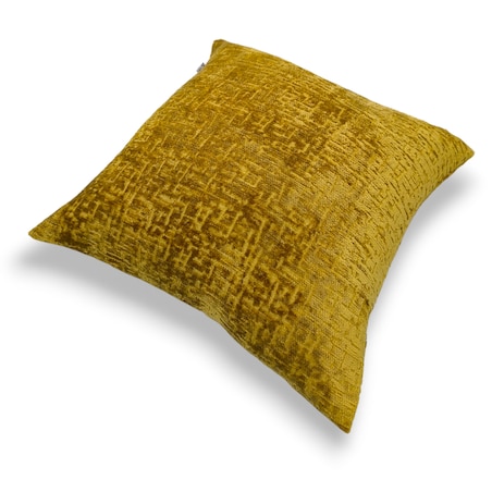 Duża musztardowa poduszka 50x50 Bess