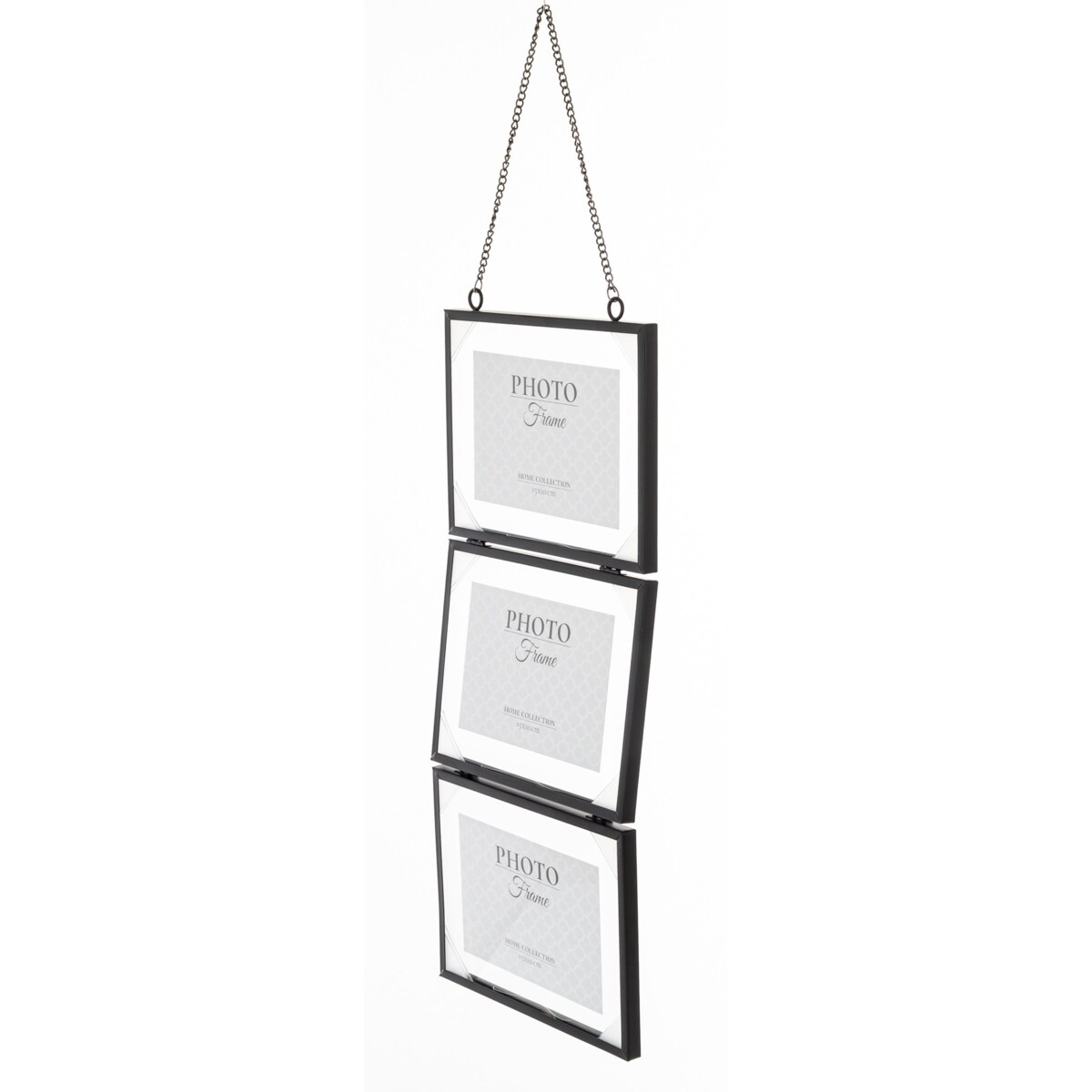 Ramki 3 szt. wiszące i połączone 64x20x15 cm CONNESSIONE czarne