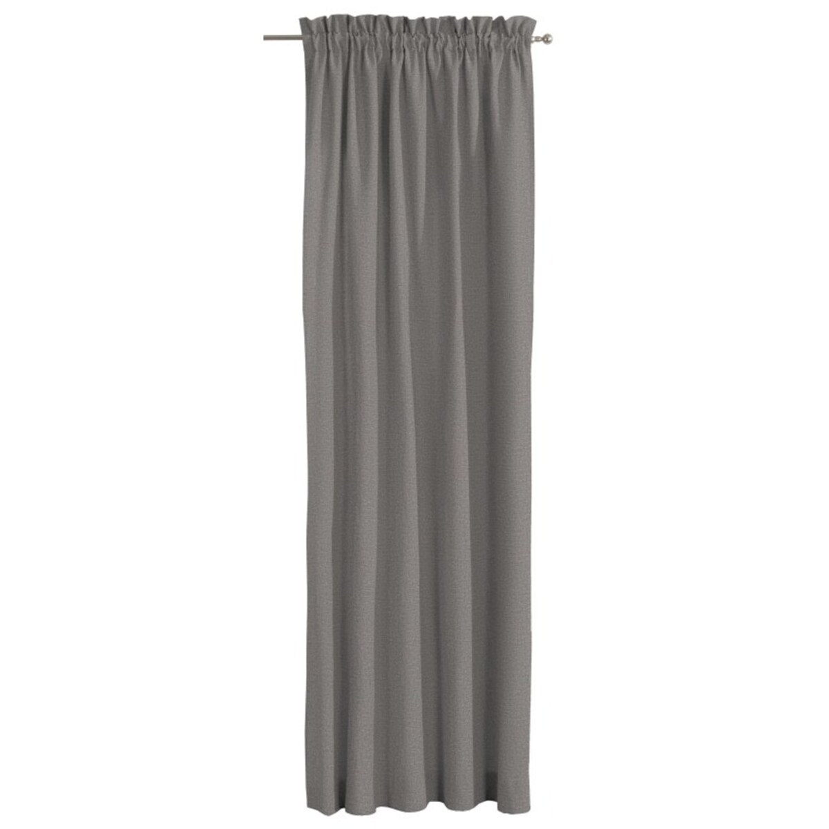 Zasłona na kanale z grzywką 1 szt. 130x245 szary