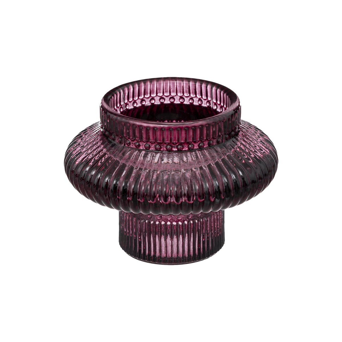 Świecznik szklany NIGHT, 3 sztuki w komplecie