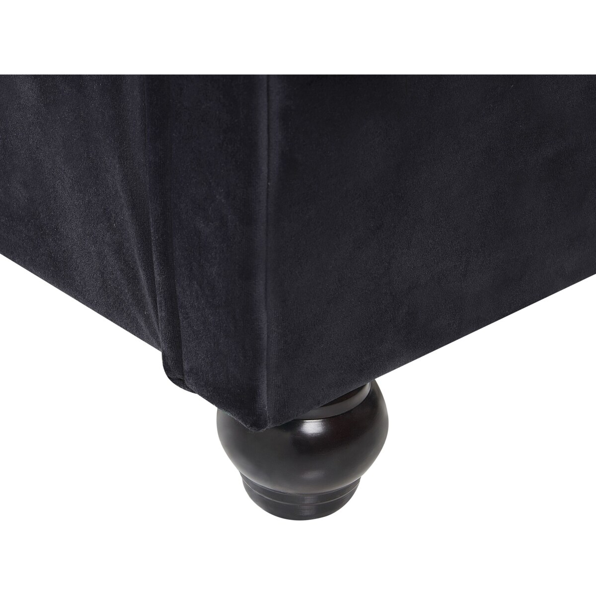 Łóżko wodne Welur AVALLON 160 x 200 cm Czarny