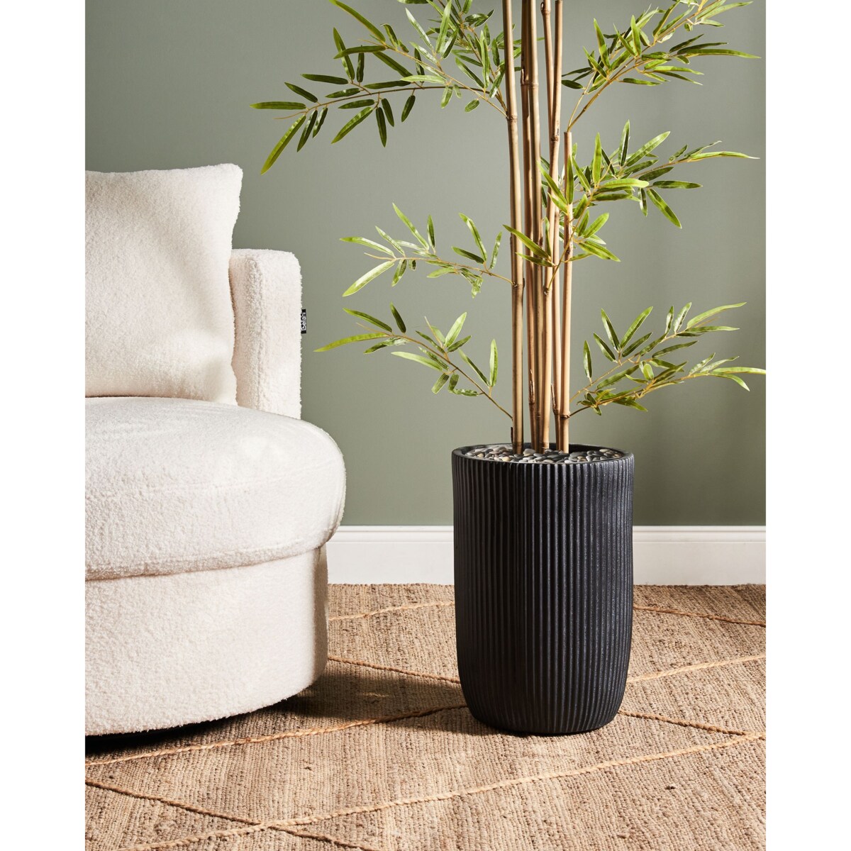 Doniczka EANTIO Ceramika 25 cm Czarny