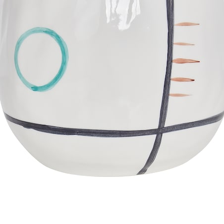Wazon na kwiaty DORY Kamionka 28 cm Biały