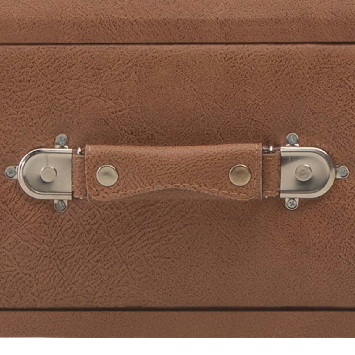 vidaXL Stolik kawowy, ciemnobrązowy, 80x40x46 cm, sztuczna skóra