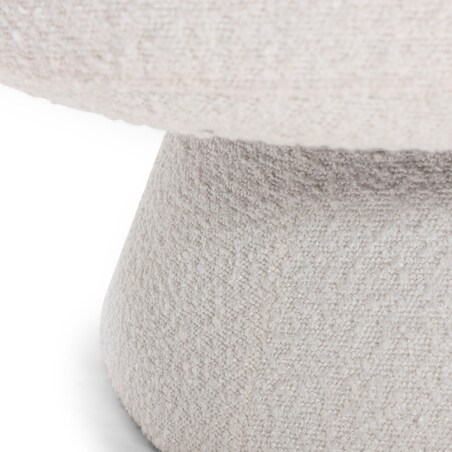 Fotel obrotowy 80x72x70 cm bouclé Nalf - III biały