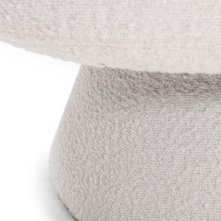 Fotel obrotowy 80x72x70 cm bouclé Nalf - III biały