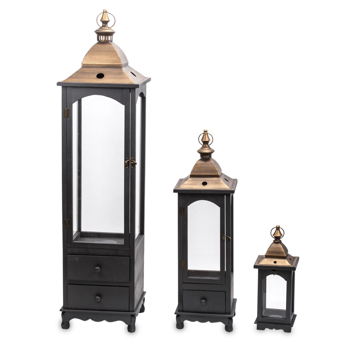 Garderoba do przedpokoju INOVA 1 czarny+złoty+manila16