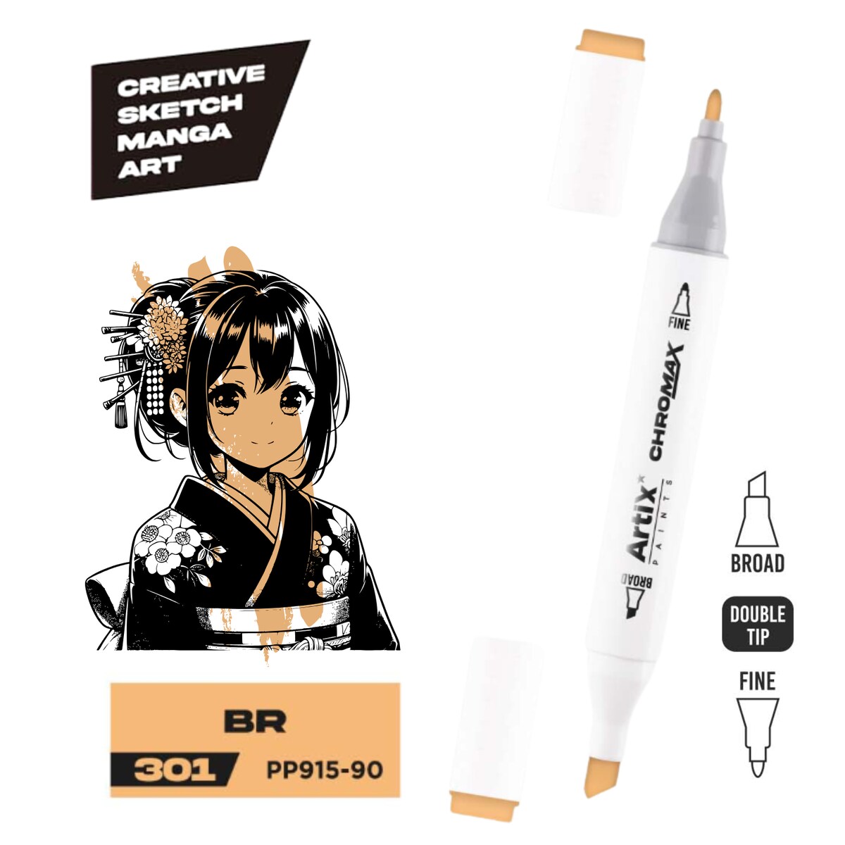 dwustronny marker kreatywny artix pp915-90 br