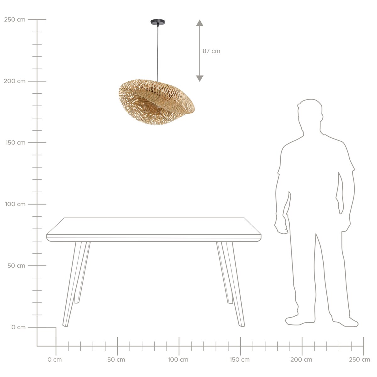 Lampa wisząca BALHA Bambus Naturalny