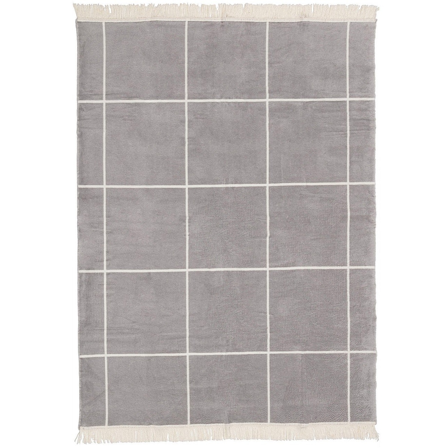 Koc Cosy Home 150x200 Grey&Ecru Check, 150 x 200 cm