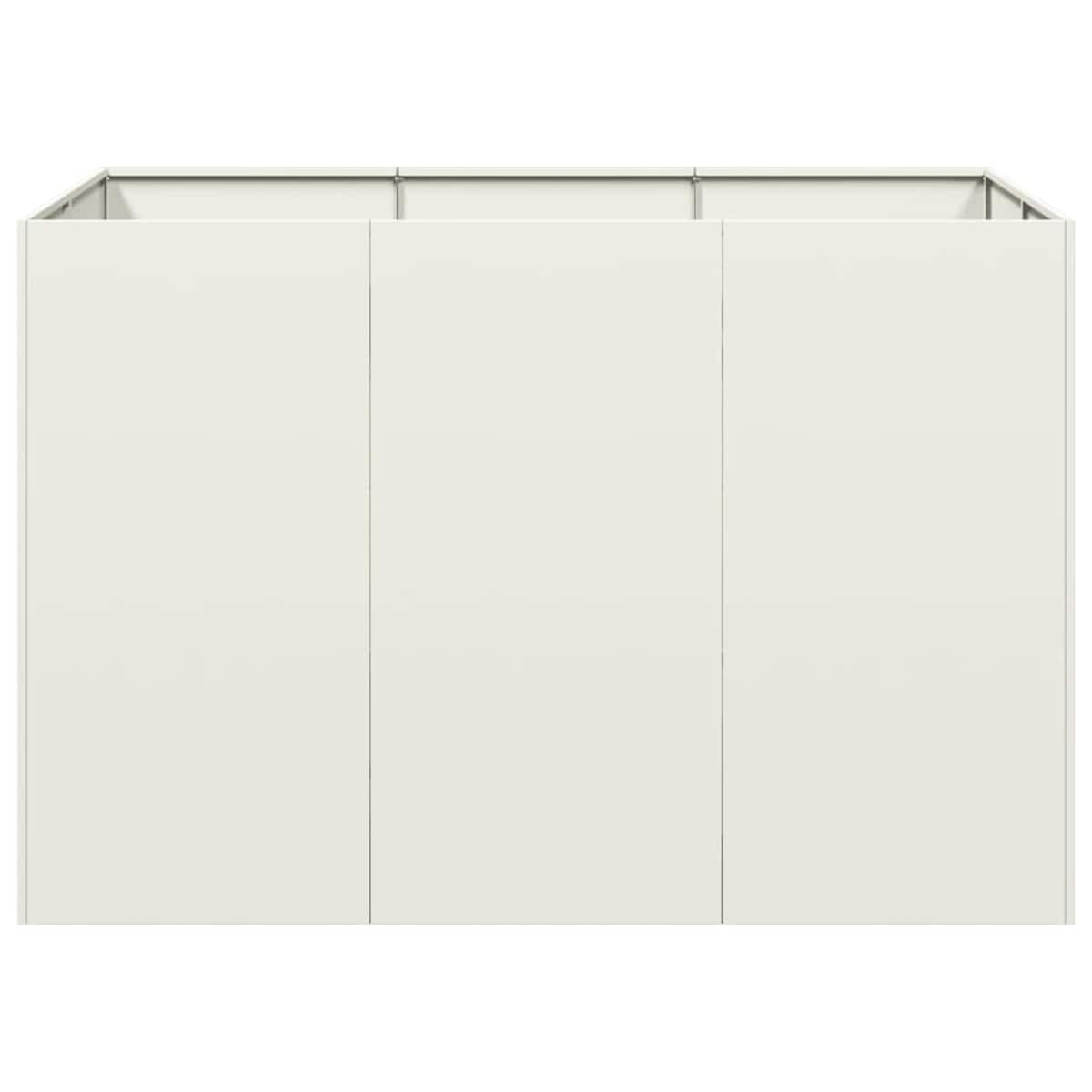 vidaXL Doniczka Biała 120x80x80 cm Stal