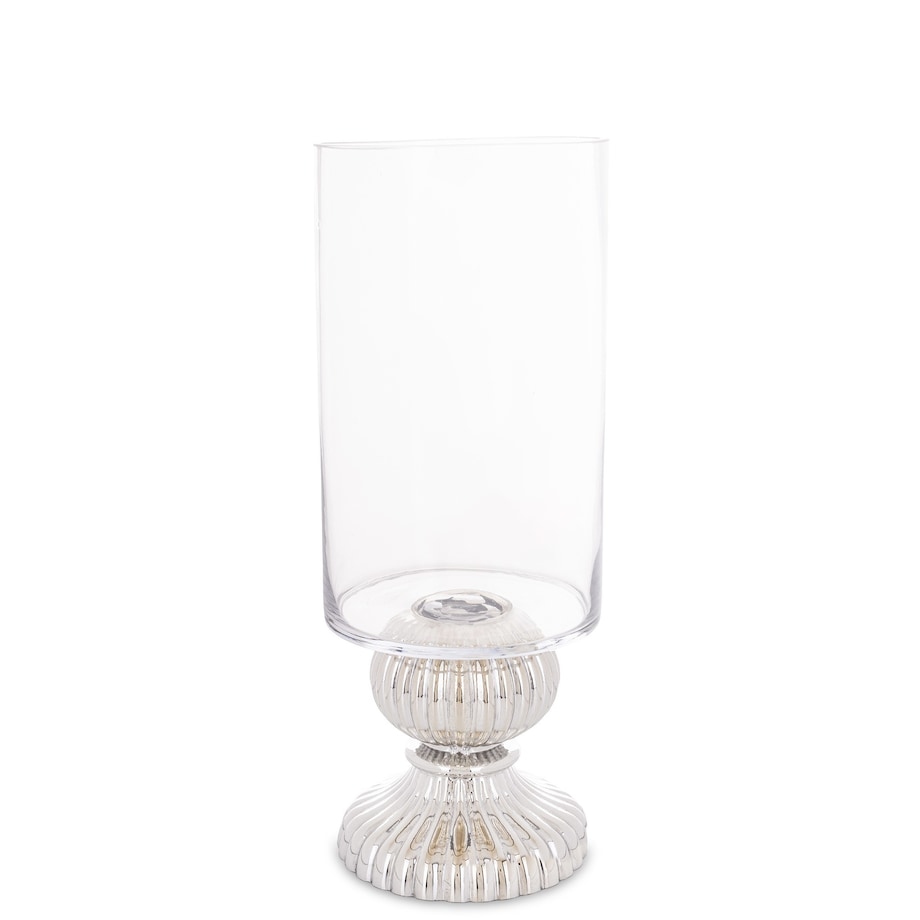 Wazon szklany 38,5x15x14 cm TAZZA-4 na nóżce transparentny