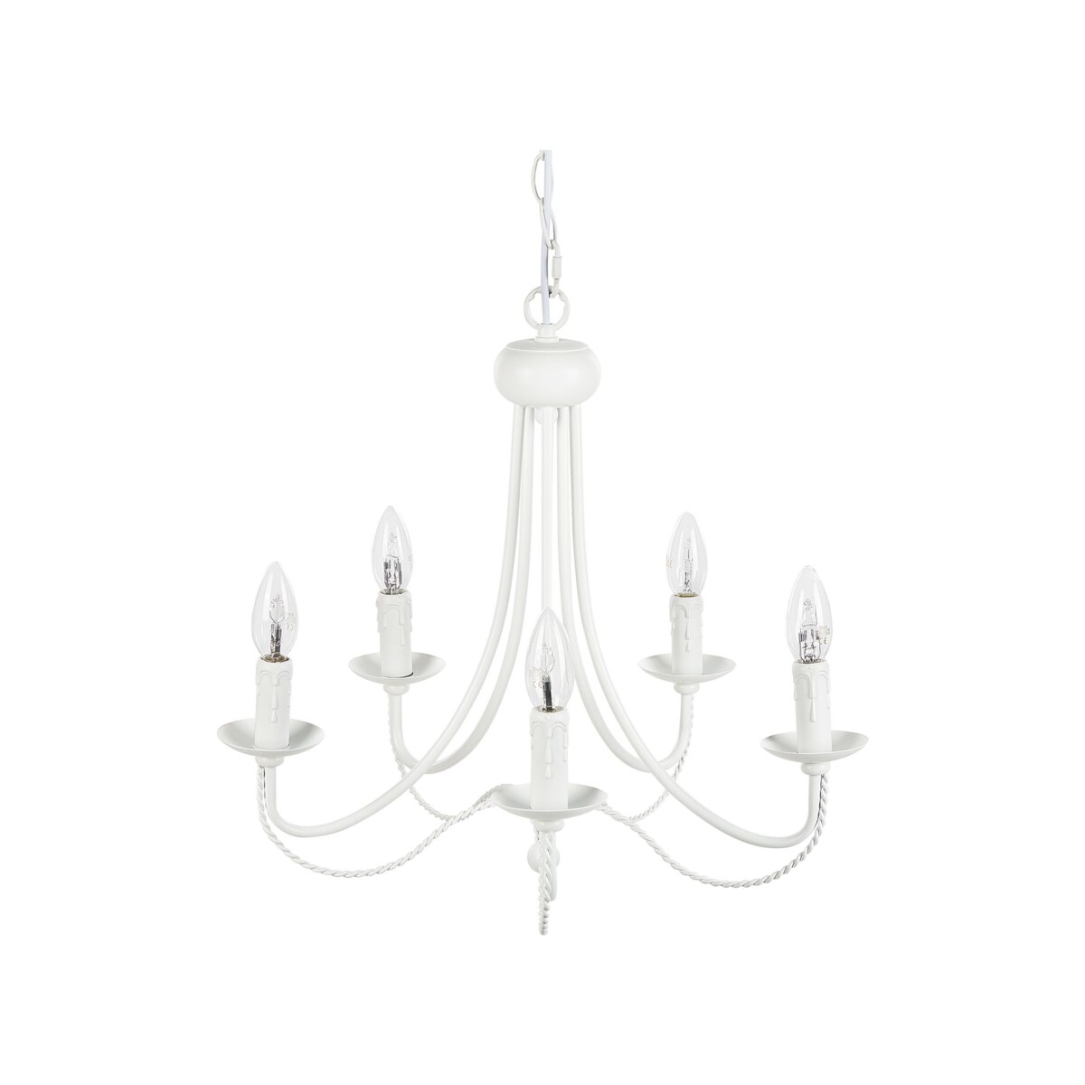 Żyrandol metalowy biały DABUS