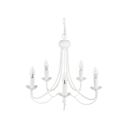 Żyrandol metalowy biały DABUS