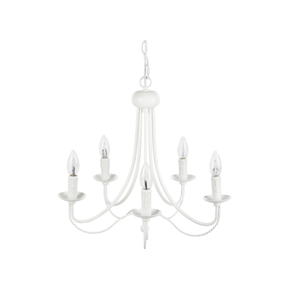 Żyrandol metalowy biały DABUS