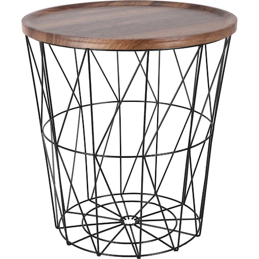 Stolik pomocniczy z koszem, 37 x 39 cm