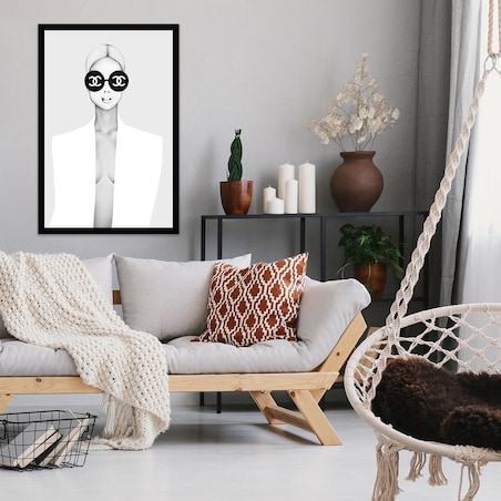 Poster Story, Plakat, Obraz - Kobieta w Okularach Chanel, wymiary 70 x 100 cm