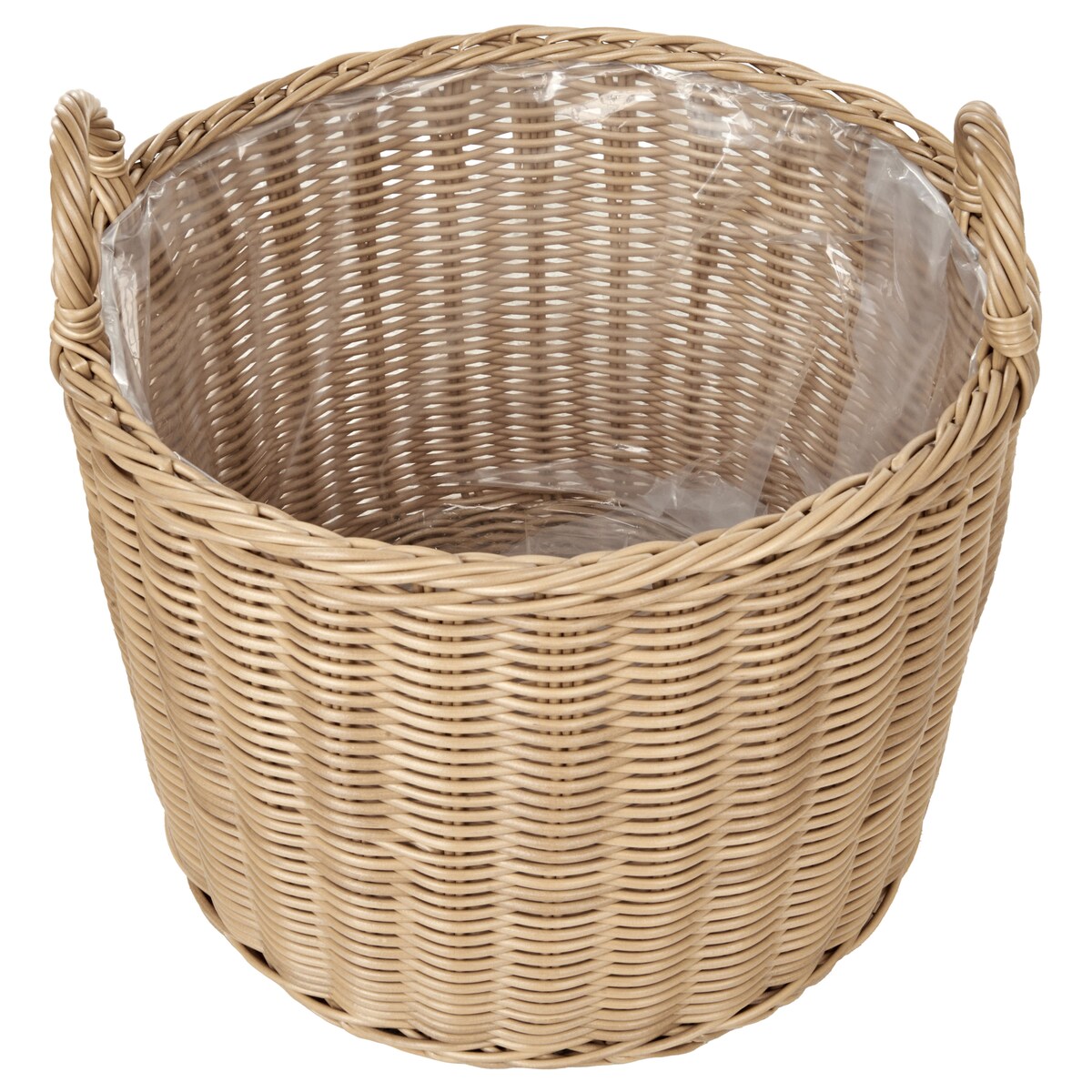 Zestaw 3 koszy na kwiaty PENDULA 33/37/45 cm Naturalny Technorattan