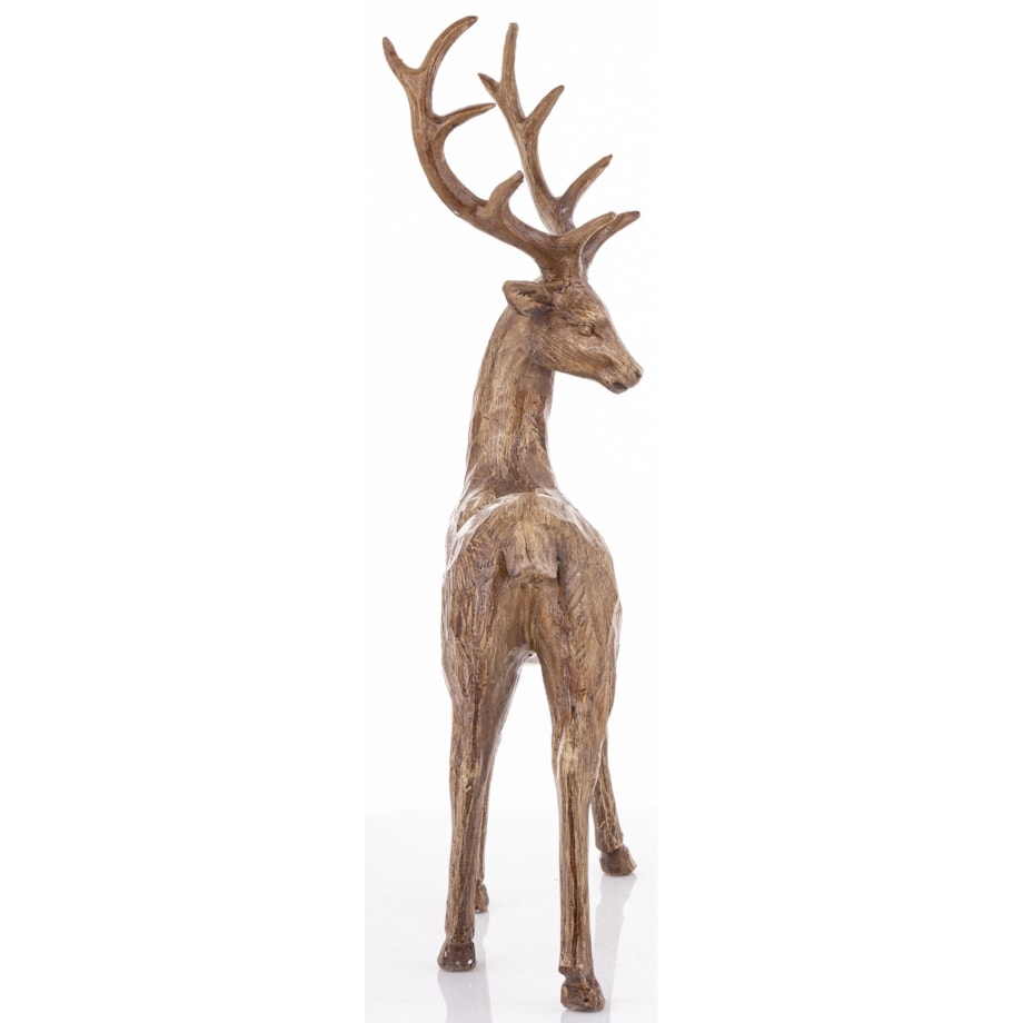 Figurka - brązowy jeleń 46x10x28 cm MARRONE-2