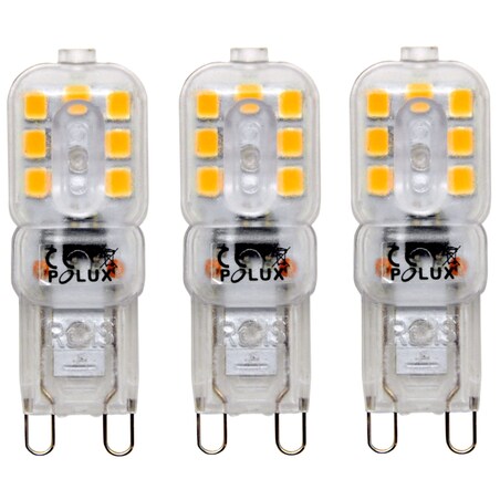 Żarówki LED 306784 Polux G9 2,5W 3000K 180lm biała ciepła trójpak