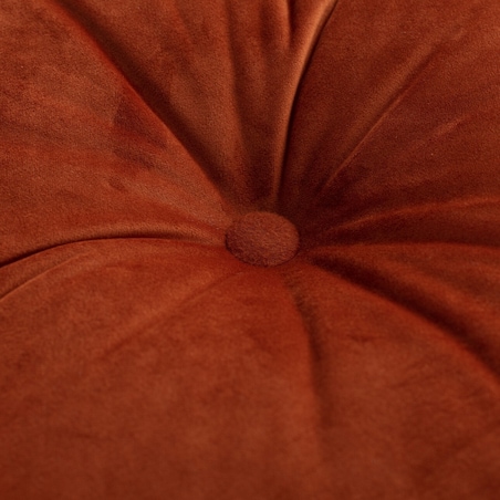 Poduszka kwadratowa Velvet z guzikiem, karmelowy, 37 x 37cm, Velvet