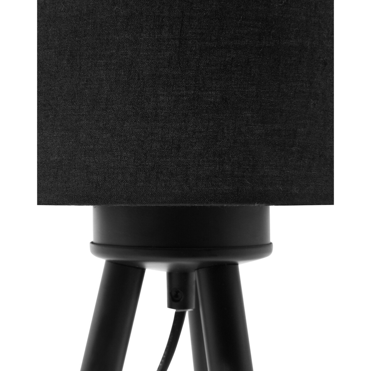 Zestaw 2 lampek nocnych drewniany czarny TOBOL