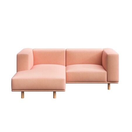 Kukumo sofa narożna lewa Brzoskwiniowa