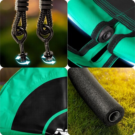 Huśtawka ogrodowa bocianie gniazdo 115 cm Neo-Sport Swingo zielona