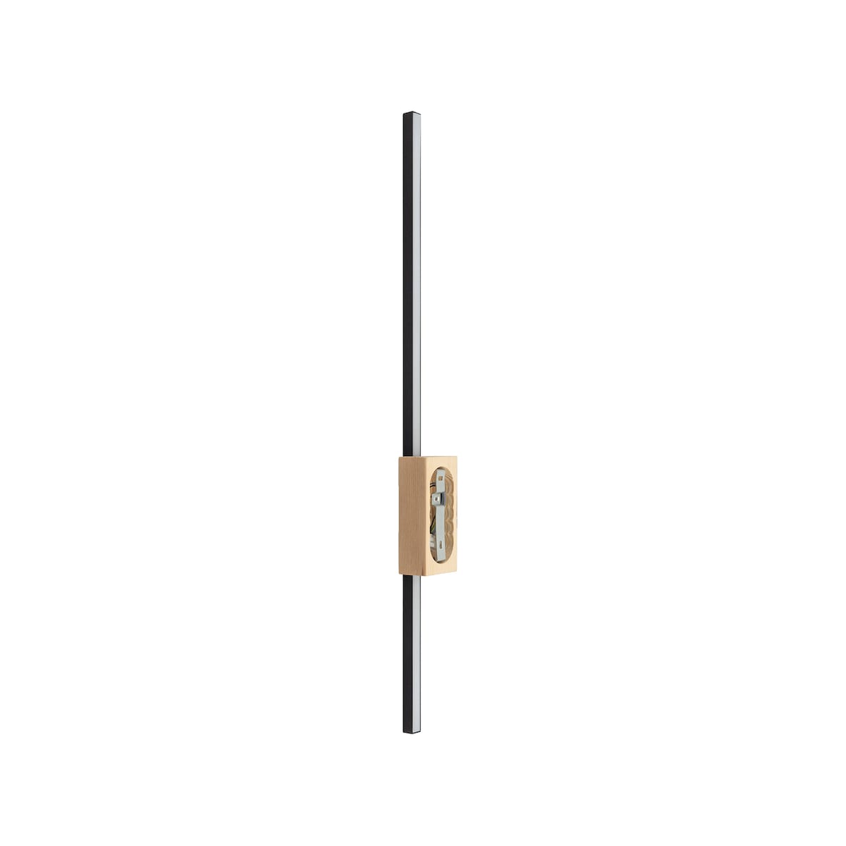 Kinkiet LED 24W TK Lighting FLASH WOOD 6019 czarny/drewno 79 cm neutralna biel 4000K nowoczesna lampa ścienna