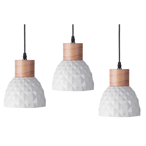 Konsimo KARI Zestaw lamp wiszących 3 szt., biały