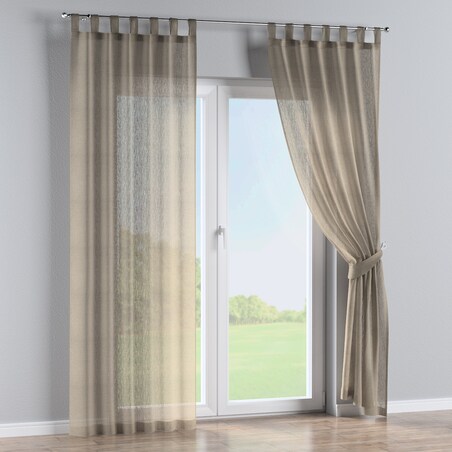 Zasłona na szelkach 1 szt. 130x260 beżowy