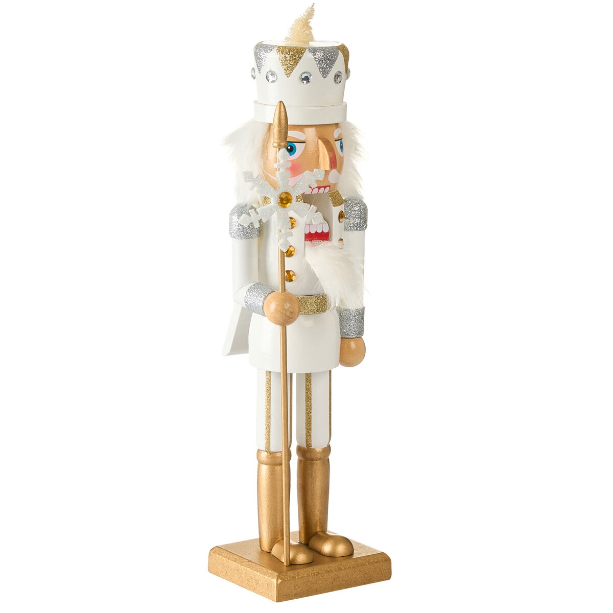 Figurka dekoracyjna LJUNGAN Dziadek do orzechów 37 cm Biały