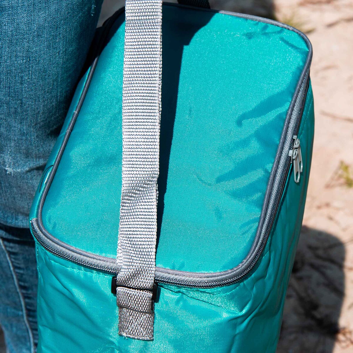 Torba Termiczna Izolacyjna Turystyczna Na Plażę Piknik Lunch Obiad 8 L Turkusowy