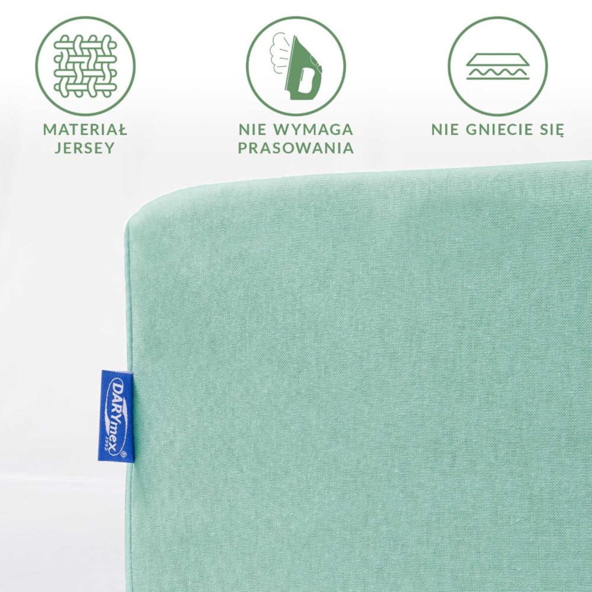 Prześcieradło jersey z gumką 200x220 kolor Jasny turkus