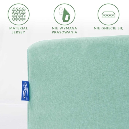 Prześcieradło jersey z gumką 200x220 kolor Jasny turkus