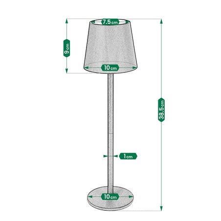 Lampa LED stołowa BEZPRZEWODOWA 3 tryby