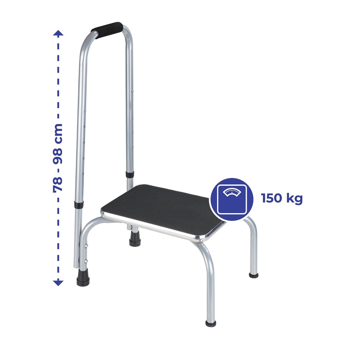 Podest z regulowaną rączką SECURA, max. 150 kg
