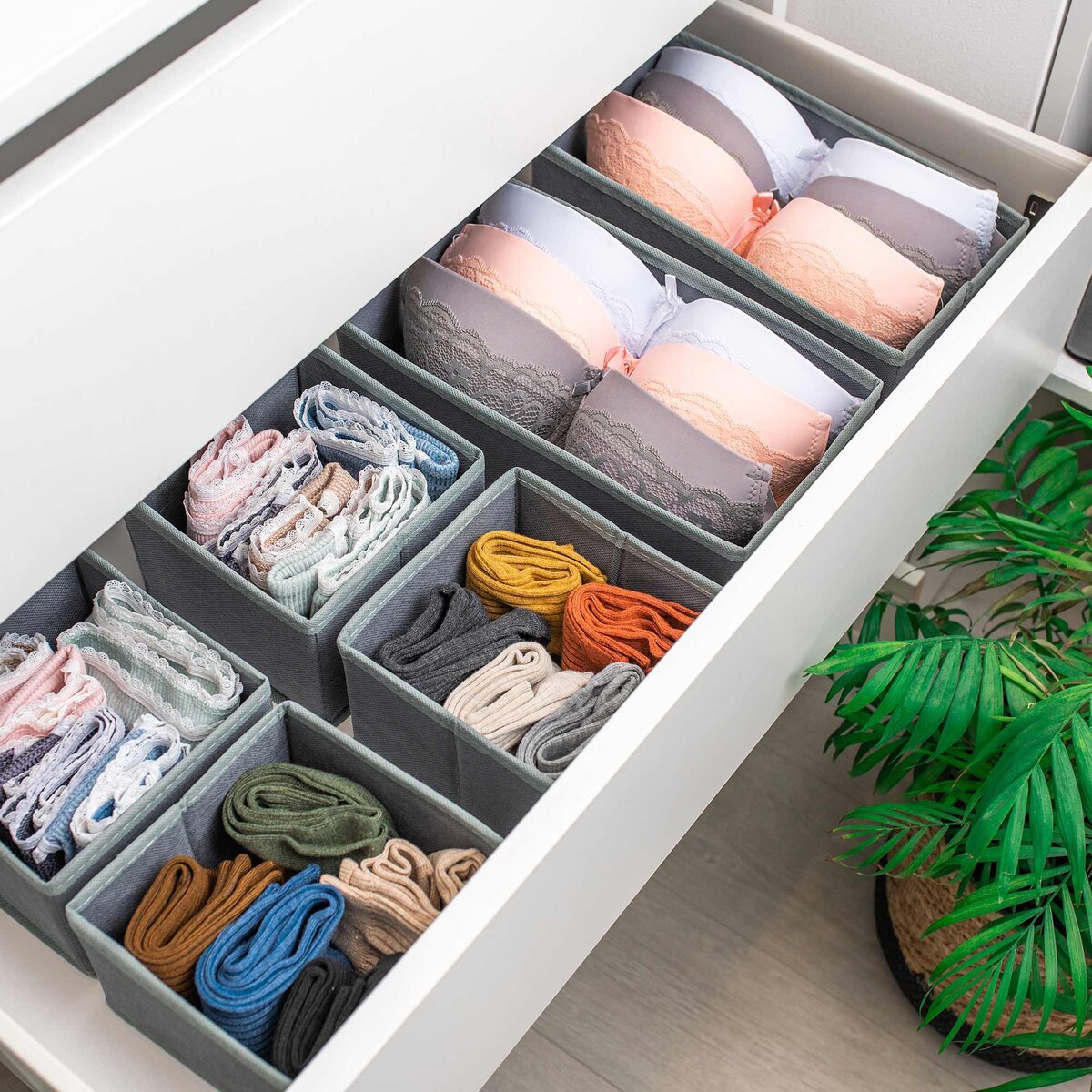 Organizery Do Szuflady Szafy Na Bieliznę Ubrania 3 Szt