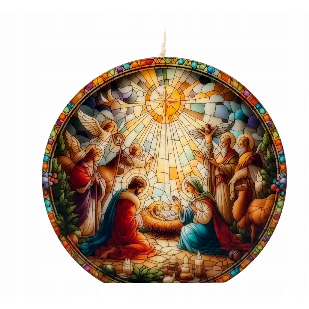 Prezent na Święta Szopka Bożonarodzeniowa Świeca Stajenka Święta Rodzina