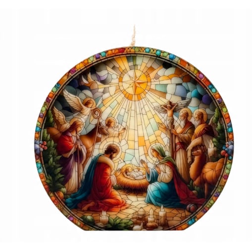 Prezent na Święta Szopka Bożonarodzeniowa Świeca Stajenka Święta Rodzina