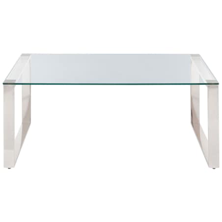 Stolik kawowy Szkło hartowane Srebrny TILON