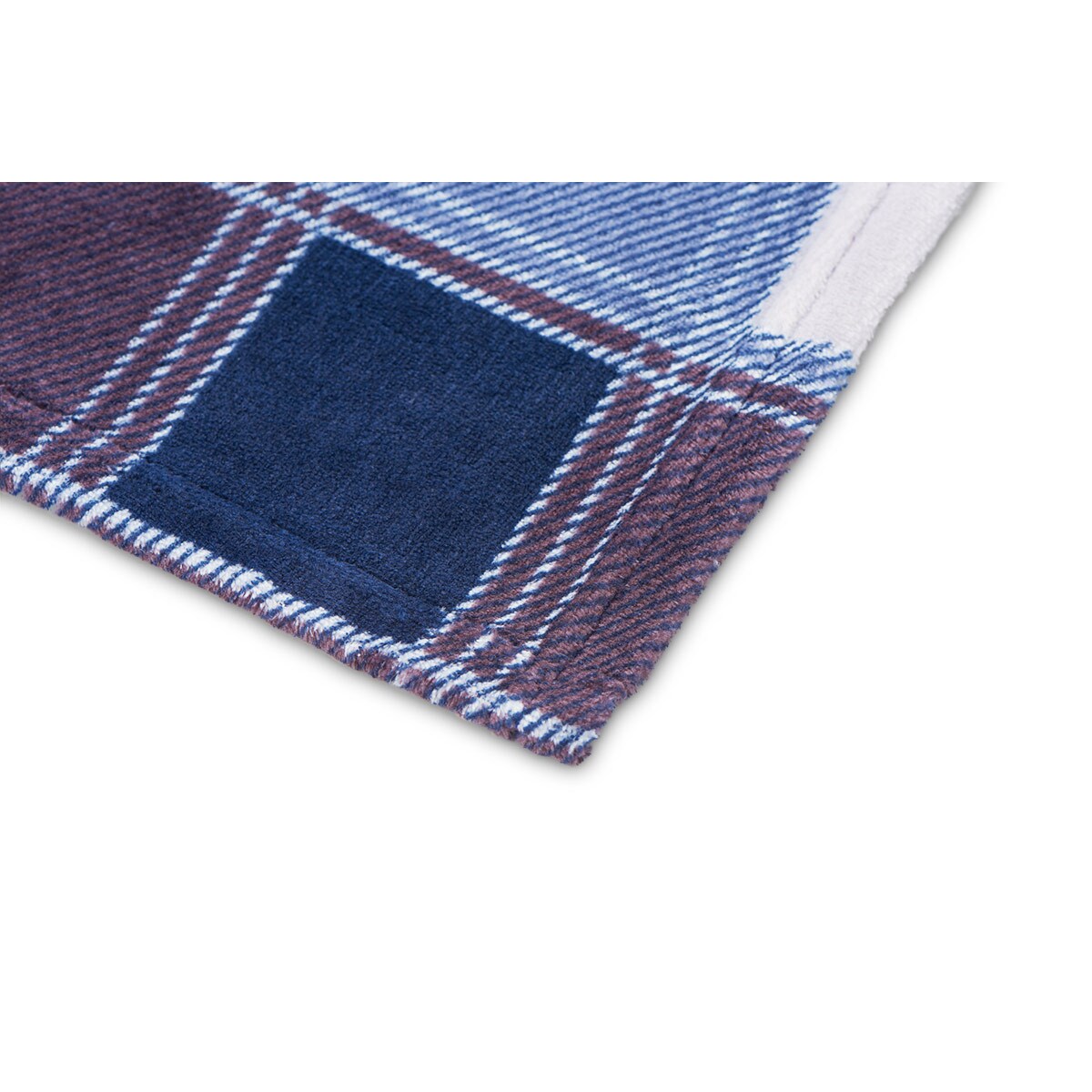 Konsimo ILLEA Pled, granatowy/czerwony/beżowy/szary