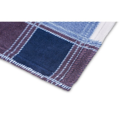 Konsimo ILLEA Pled, granatowy/czerwony/beżowy/szary