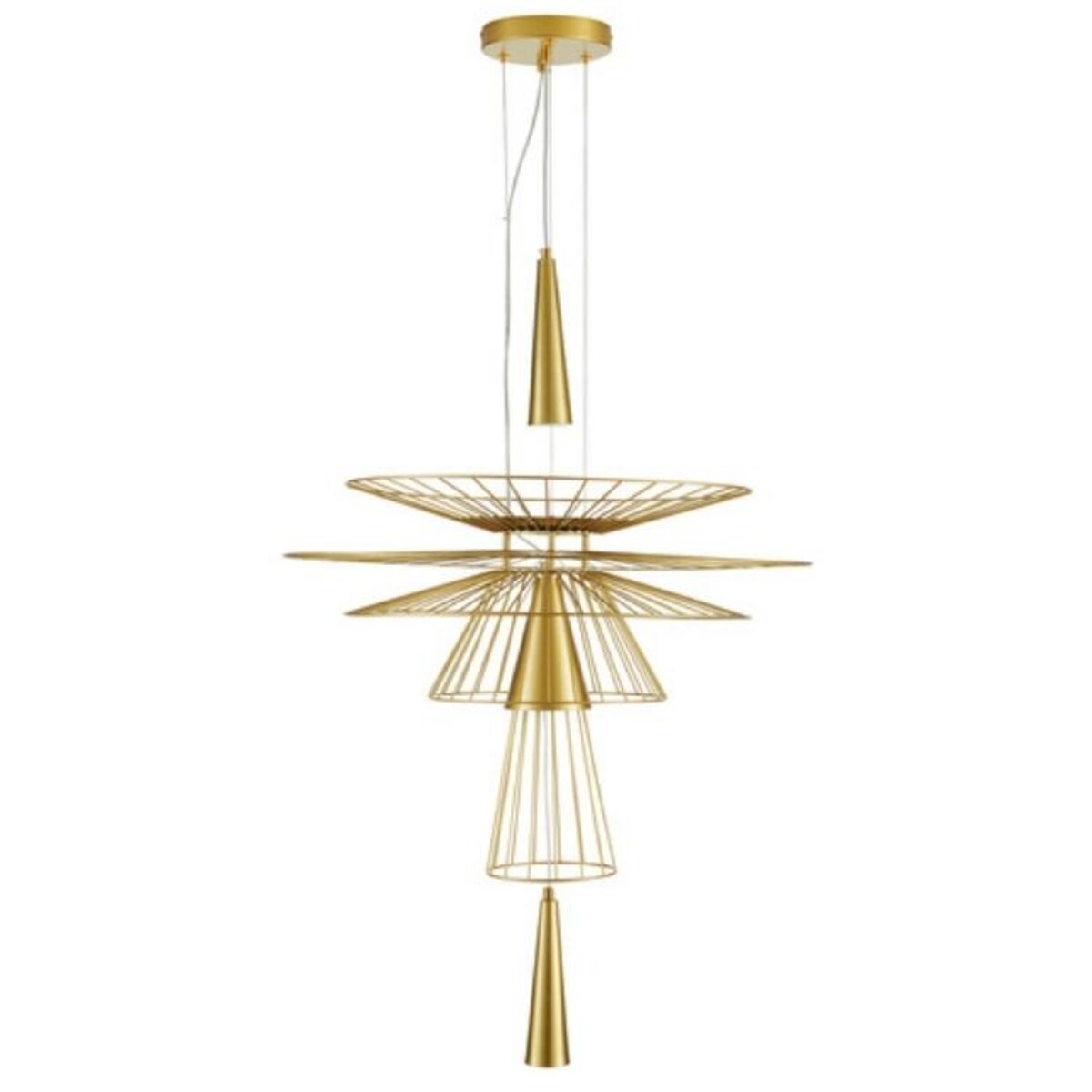 Dekoracyjna lampa wisząca Susso ST-8713P-L Step druciana złota