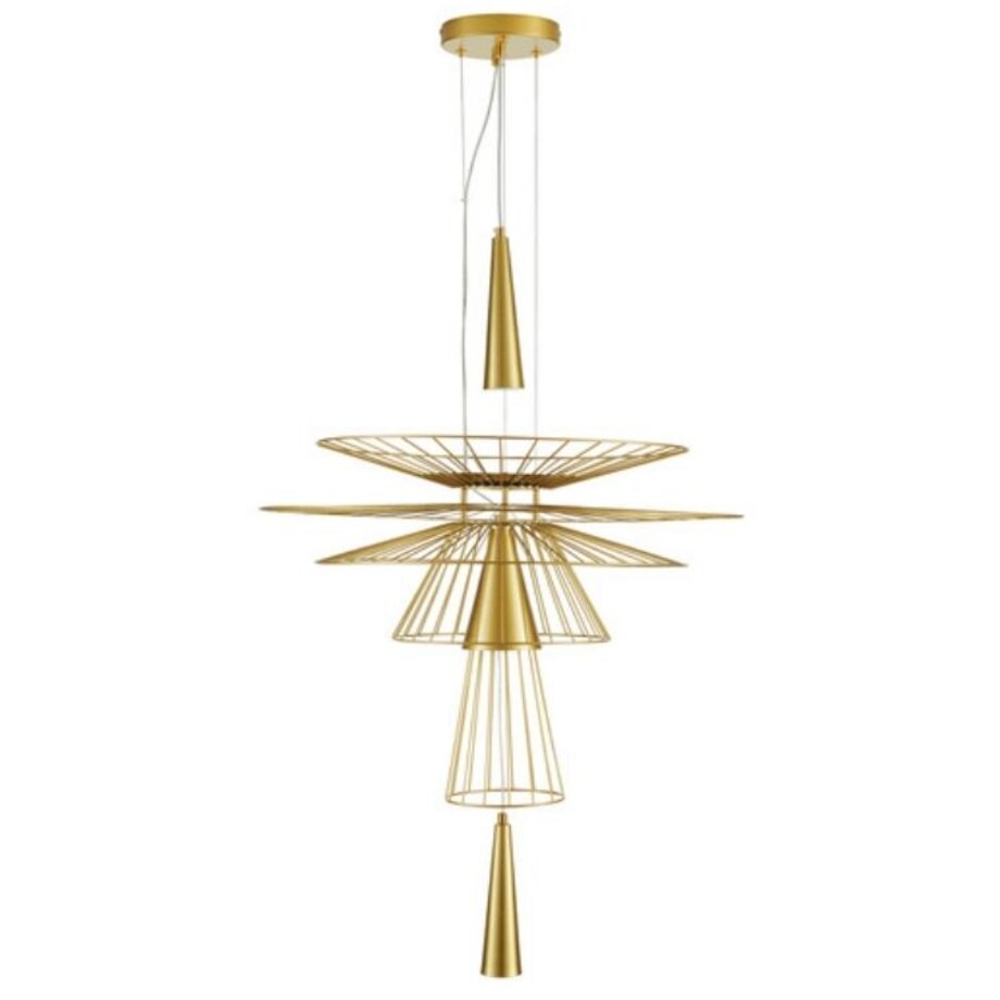 Dekoracyjna lampa wisząca Susso ST-8713P-L Step druciana złota