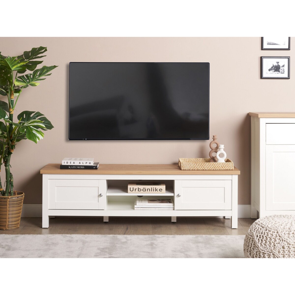 Szafka RTV ATOCA Złamana biel